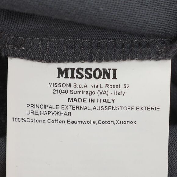 Missoni Grey/white Zig Zag Print Jersey T-Shirt M